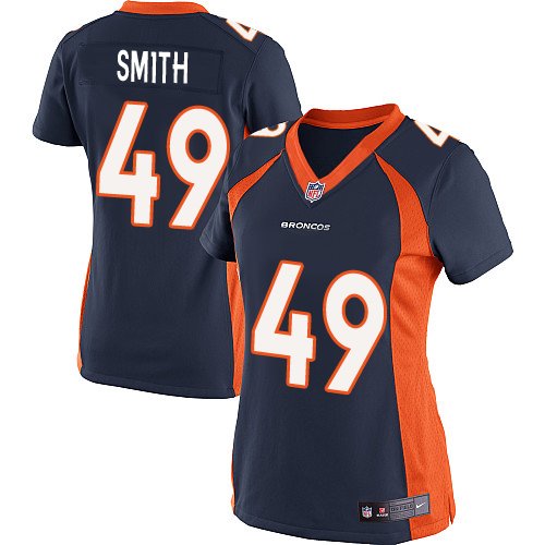 Women's Elite Dennis Smith Nike Jersey Navy Blue Alternate - #49 NFL Denver Broncos
